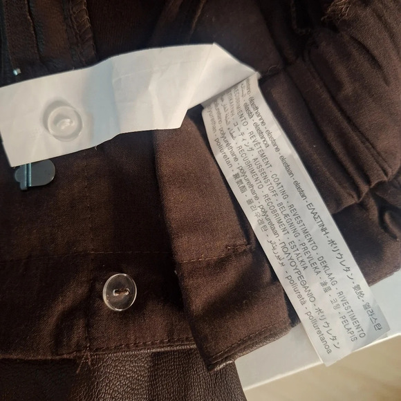 ASOS Strativarious paper bag waist faux leather pants SZ  2 - Picture 10 of 10